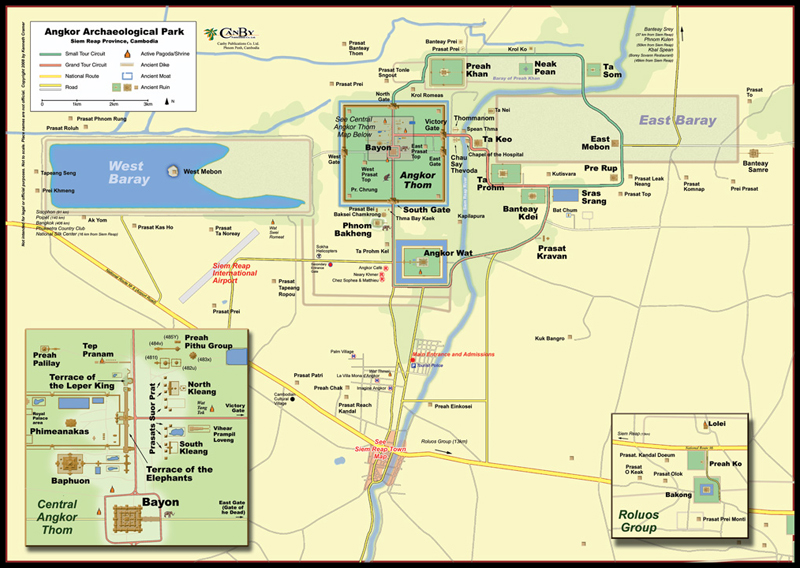 Map of Angkor Archaeological Park