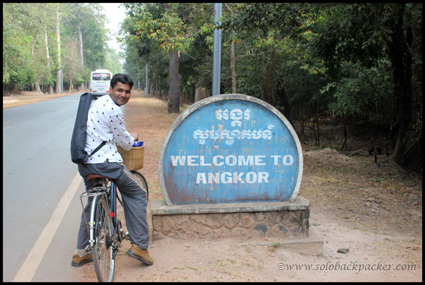 Riding a Rented Bicycle @ Angkor Archaeological Park