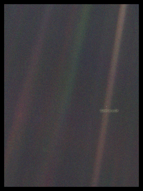 Planet Earth as a Pale Blue Dot