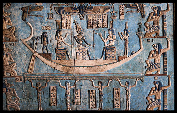 A painting with its original color at Dendera Temple