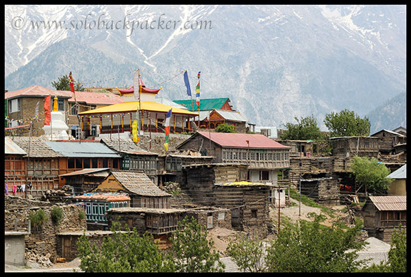 Houses and Buddhist Temple at Kalpa