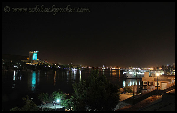 View of Nile River in The Night