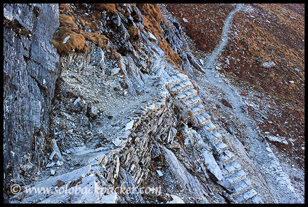 Dangerous Steps leading to Roopkund