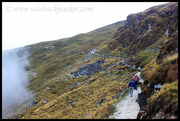 Trek route from Dauliadhaar to Bedini Bugyal