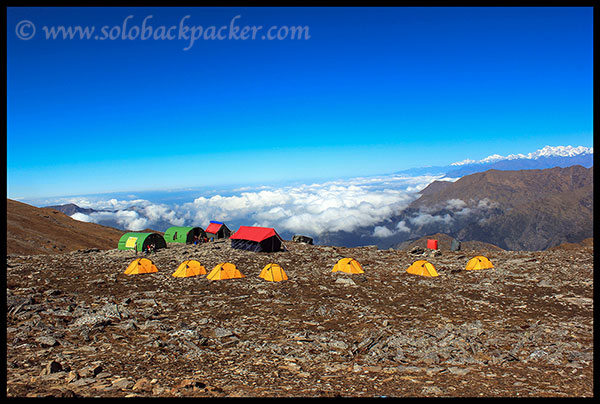 Camping above the couds