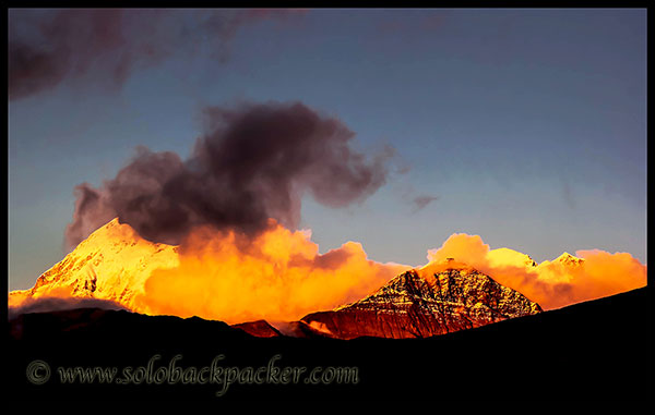 Sunset and Trishul Peak