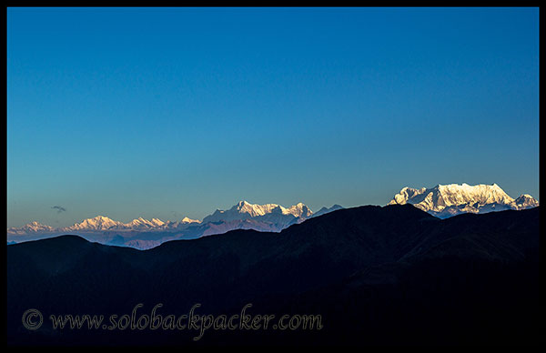 View of Chaukhambha and nearby peaks from Bedini