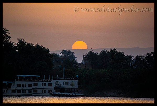 Sunset from The East Bank, Nile River, Luxor