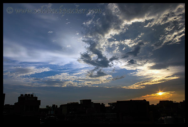 Sunset near IGI Airport, New Delhi