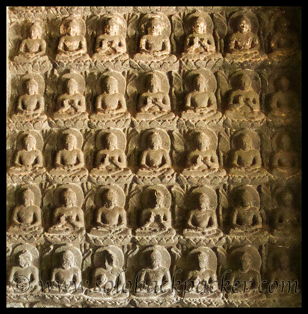 Carvings of Lord Buddha in different forms