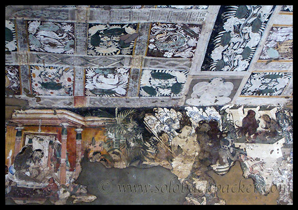 Paintings at the wall of Cave 17