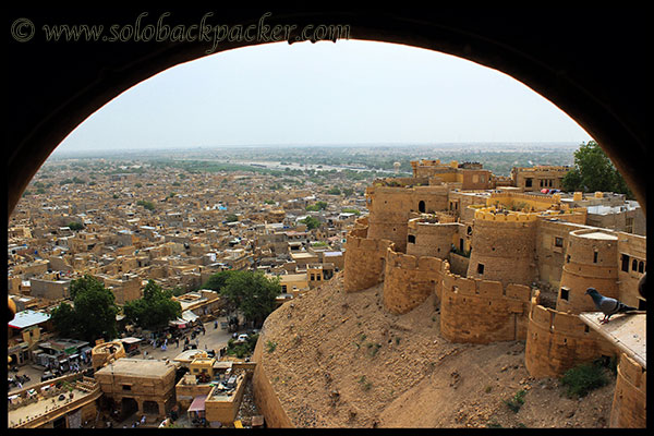View of Jaisalmer Fort and the city from Patwa Haveli