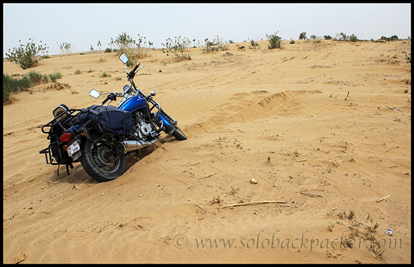 Bike Pulled Out from The Sand