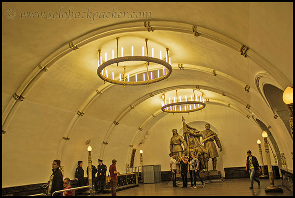 Statue at Belorusskaya Metro Station