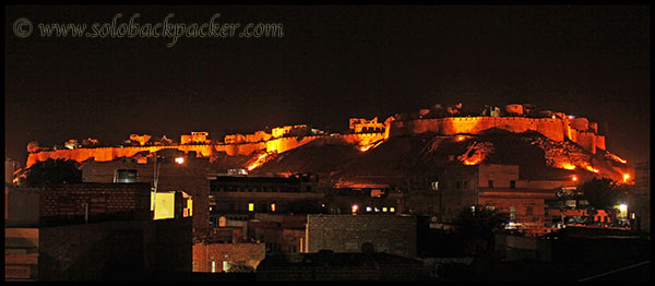 The Golden Fort in The Night