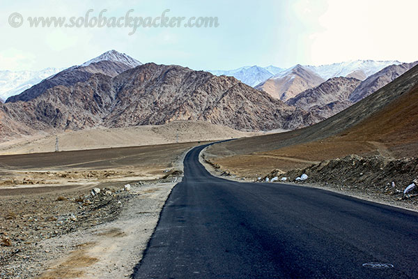 National Highway Through The Cold Desert of Leh