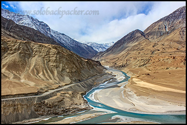 Sangam of Zanskar and Indus Rivers