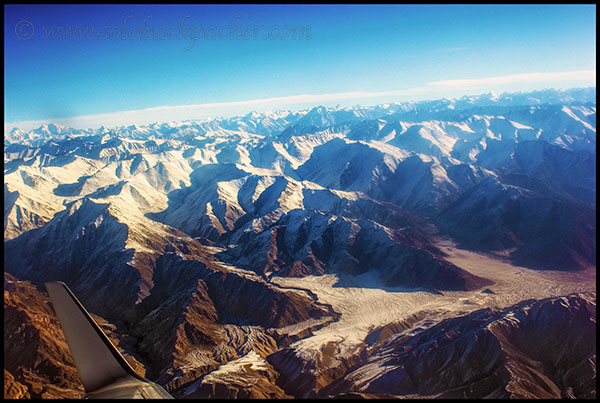 View of The Himalayas From The Flight