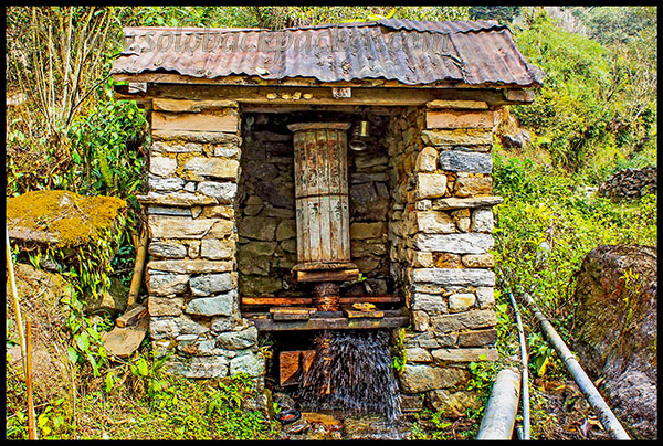 Water Wheel Near The Hiking Trail to Dubdi Monastery