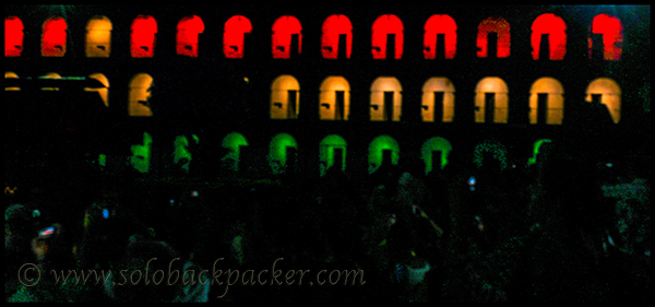 Tricolour During Light and Sound Show