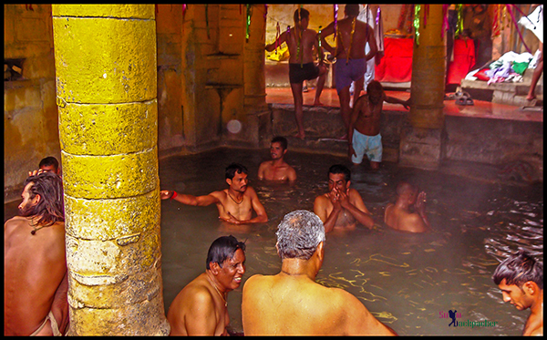 Bathing in the Hot Spring