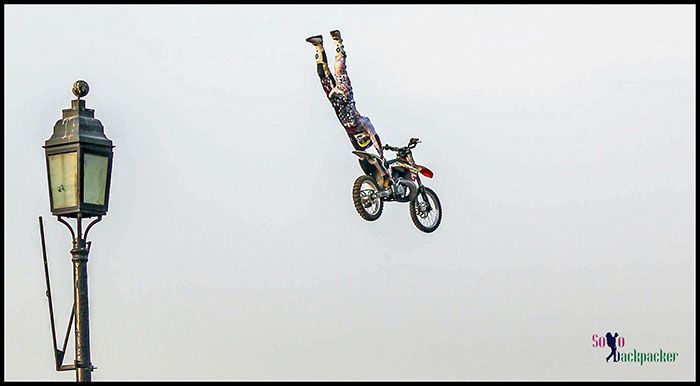 Rider performing at MotoCross