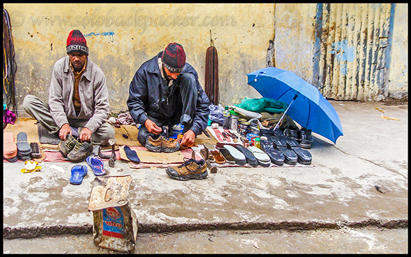 Shoes repairing at Ghangharia