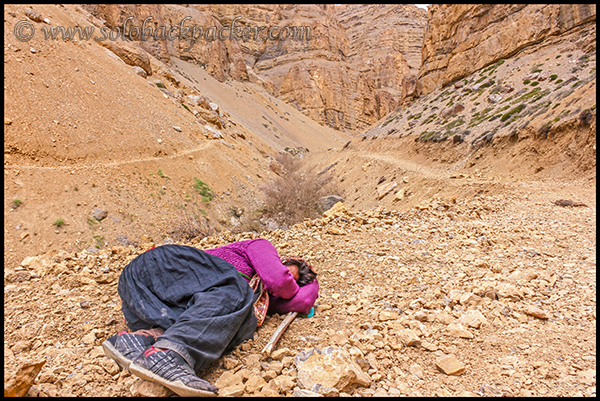 Tired Nidhi on Komik Trail