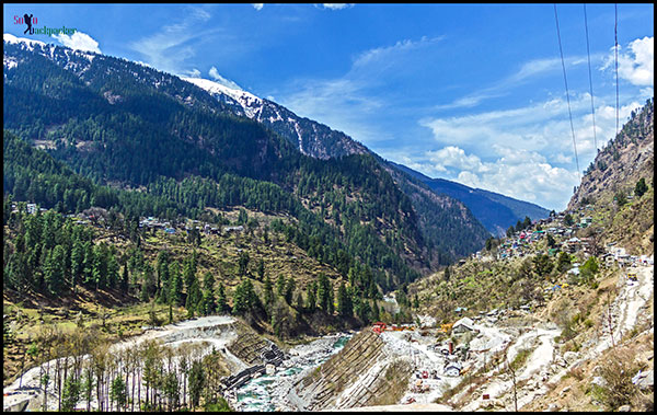 Barsheni Village on the Right and Pulga Village on the Left Side of the River