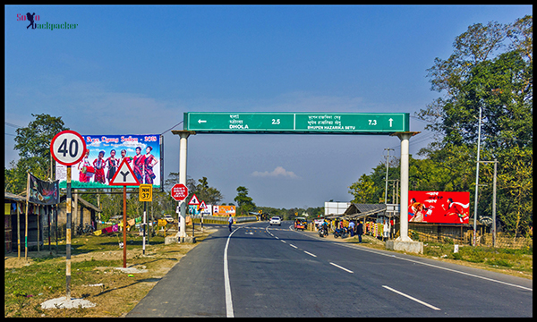 Approaching Dhola Sadiya Bridge From Doom Dooma