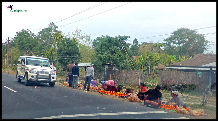 Local Women Selling Oranges Near Roing Town