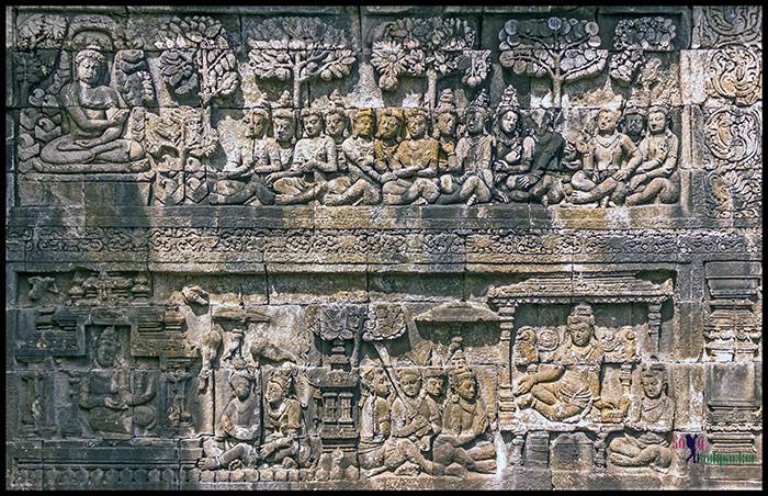 Carving at a Relief Panel, Borobudur