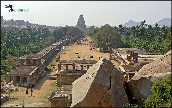 A view of Hampi Bazaar