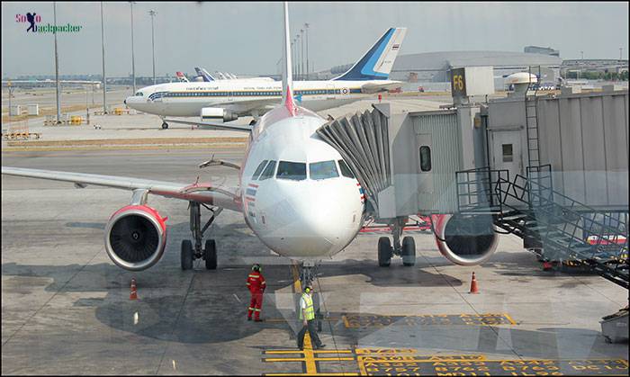 Aircraft With An Aerobridge, Bangkok Airport
