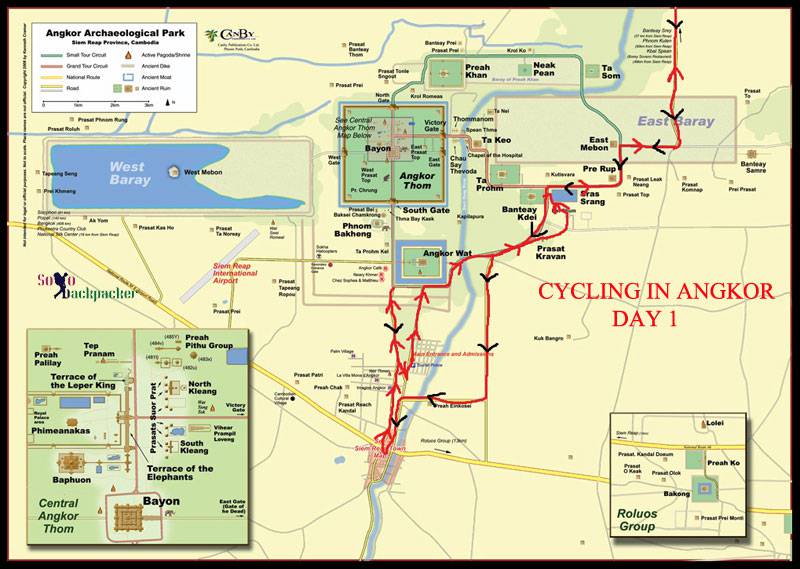 First Day Plan of Cycling in Angkor Park