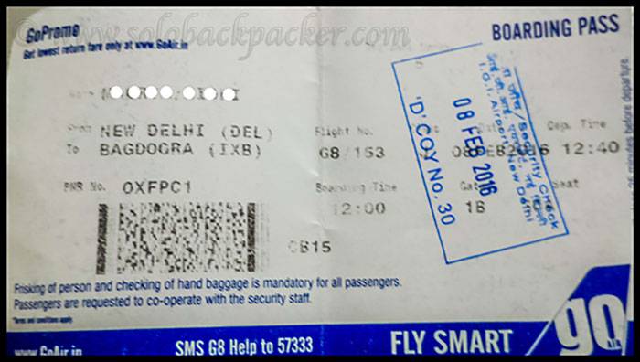 Boarding Pass For a Flight