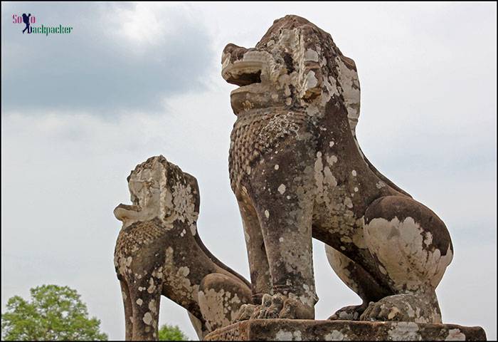 Guarding Lions at East Mebon