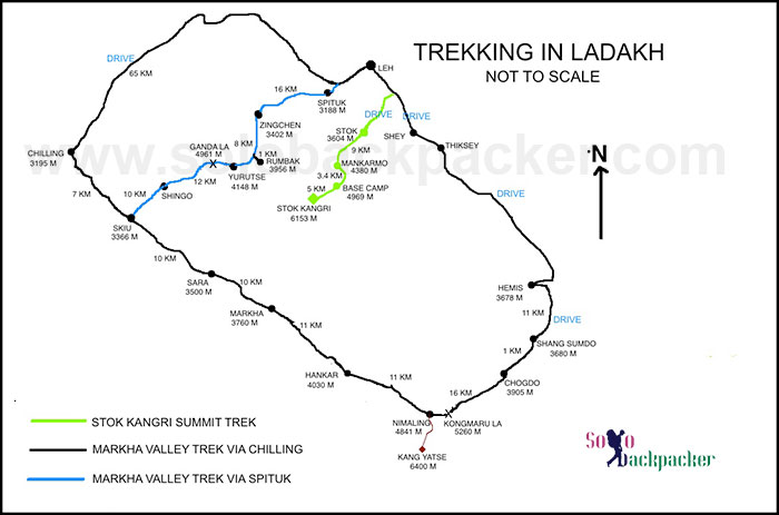 Markha Valley Trek Route