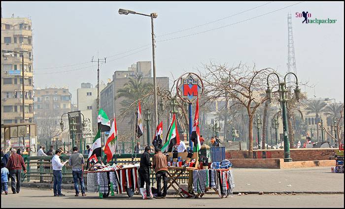 Sadat Metro Station Board at Tahrir Square
