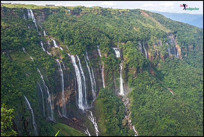 Seven Sisters Falls in Cherrapunji, Meghalaya