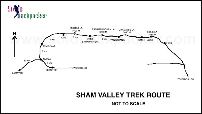 Sham Valley Trek Route
