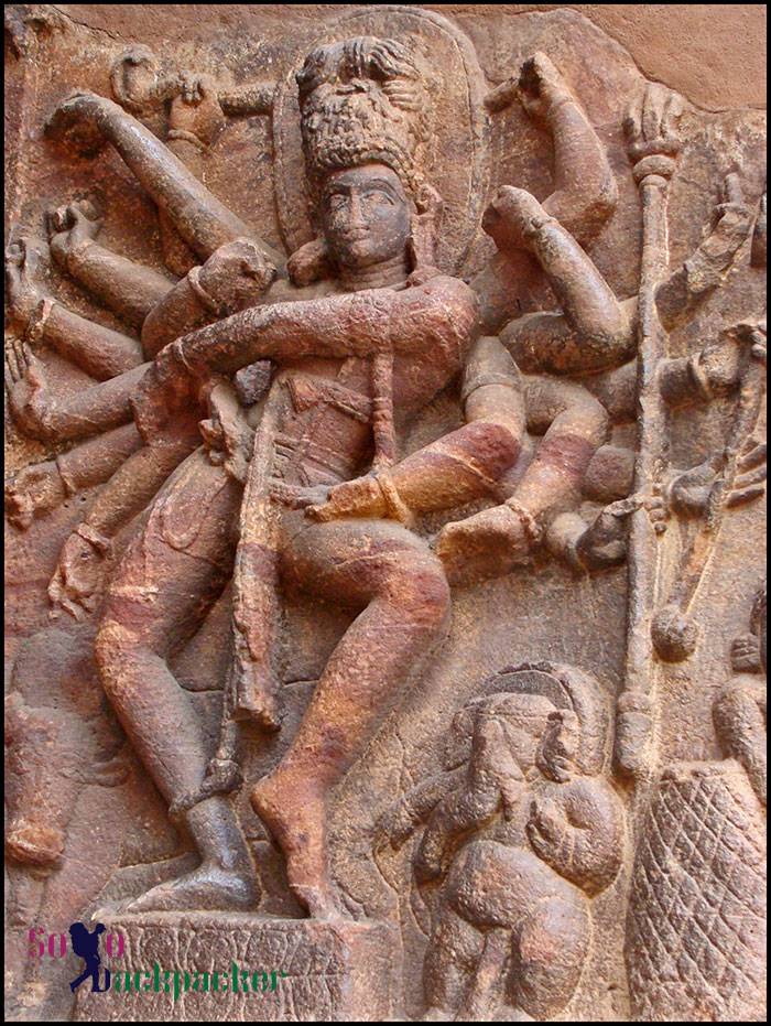 Lord Shiva in Nataraja Pose at Badami Cave One