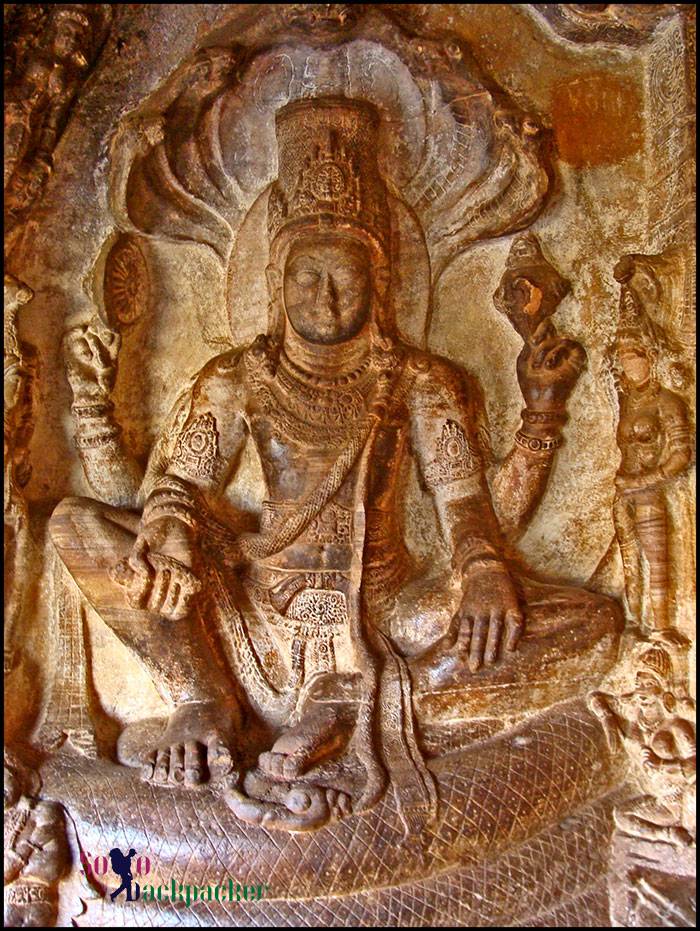 Lord Vishnu in Vaikuntha Sitting On Sheshanag