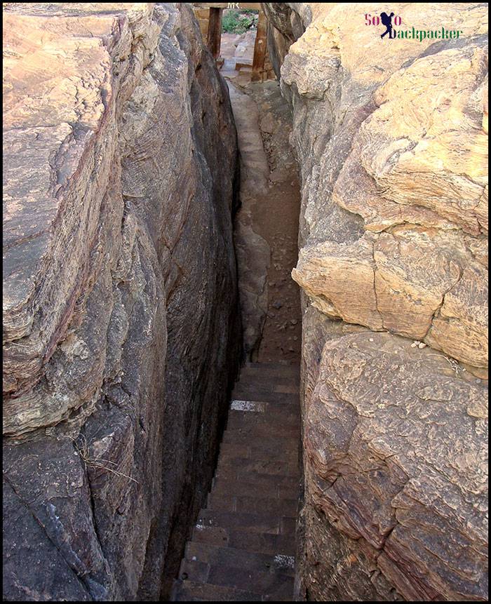 Narrow  Passage to Badami Fort
