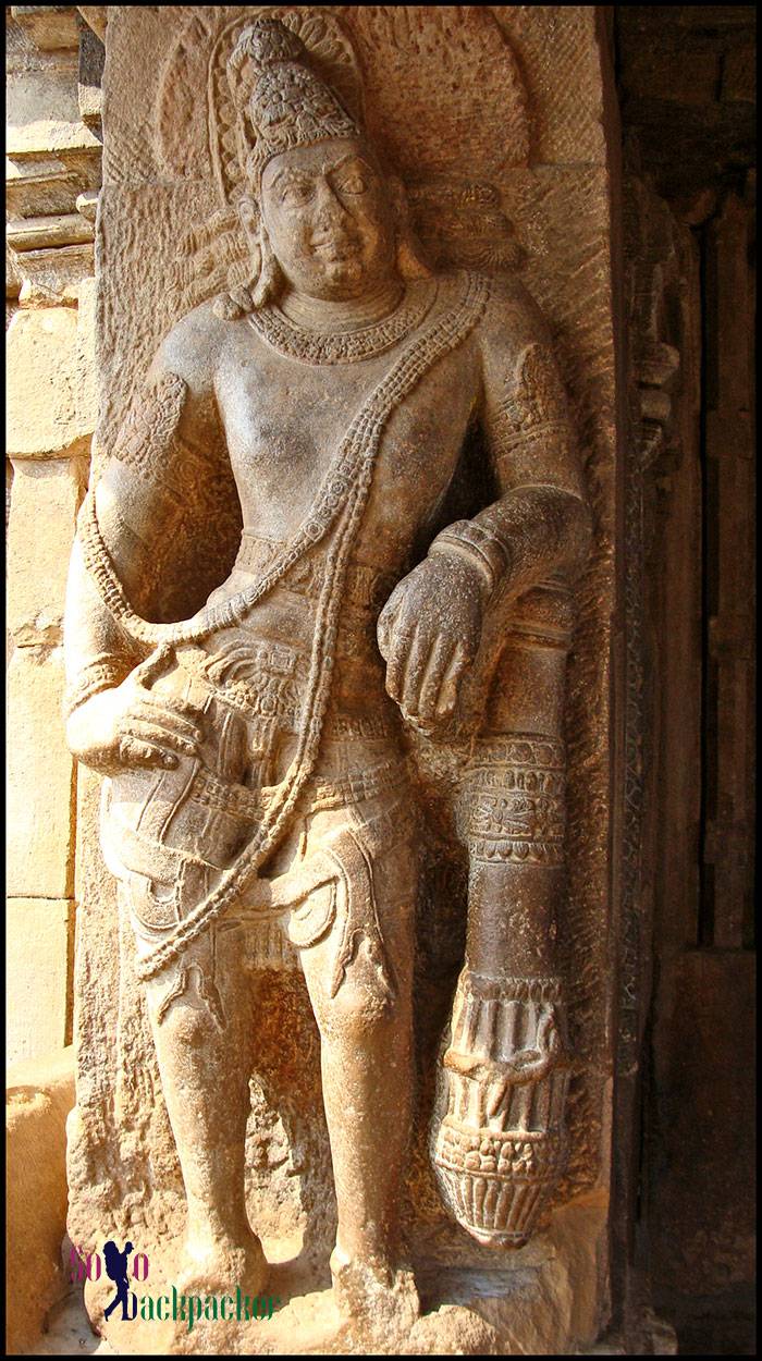 Sculpture of Shaiva Dvarpal at Virupaksha Temple