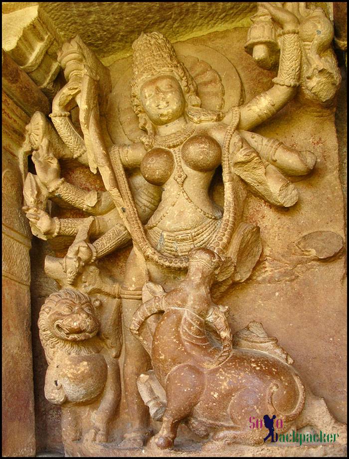 Mahishasurmardini Sculpture at Durga Temple