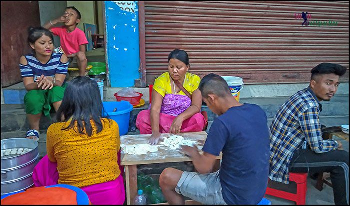 Momo Street in Imphal