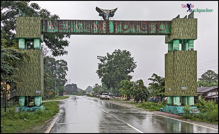 Entry Gate welcoming visitors to Tezu